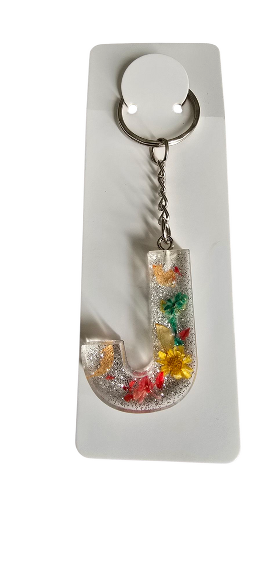 Letter "J" Keychain