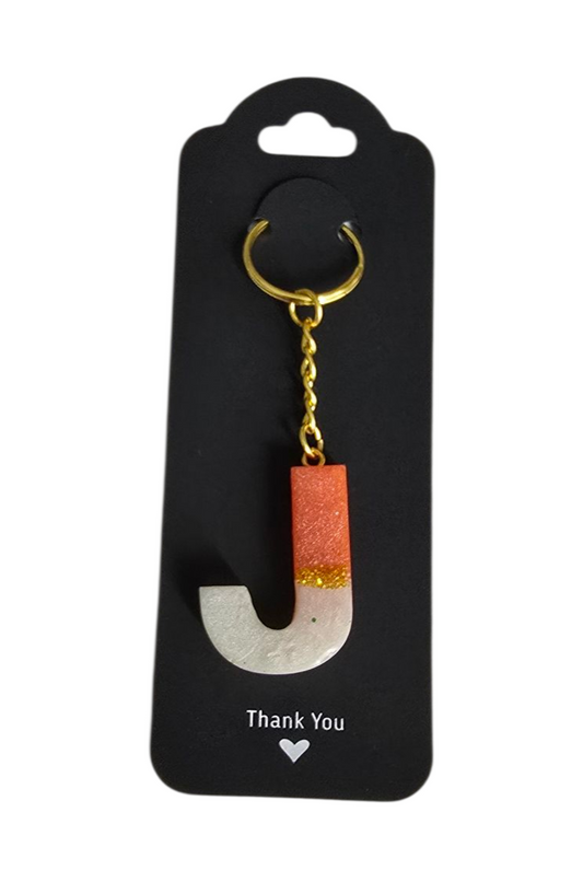 Letter "J" Keychain