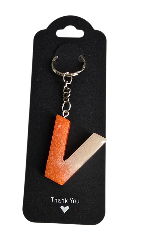Letter "V" Keychain
