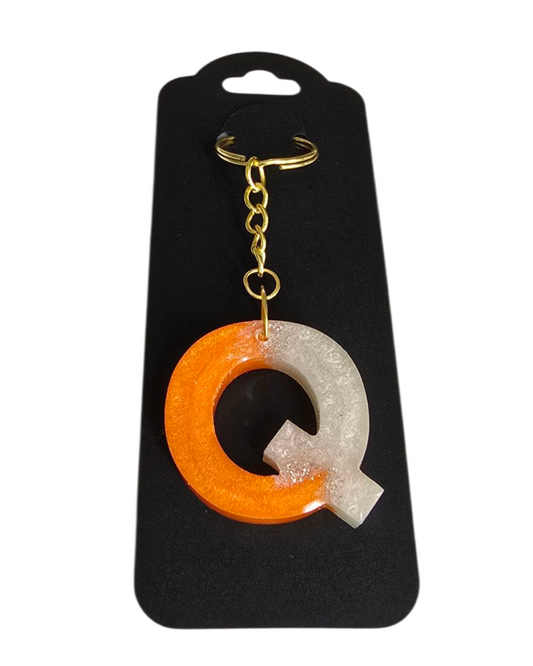 Letter " Q " Keychain