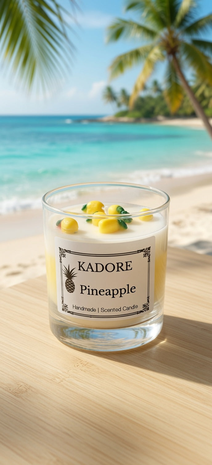 tropical pineapple scented candle
