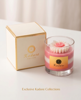 handcrafted pink petal candle